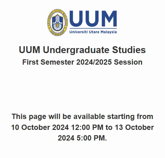 Universiti Utara Malaysia Undergraduate Studies Course Registration